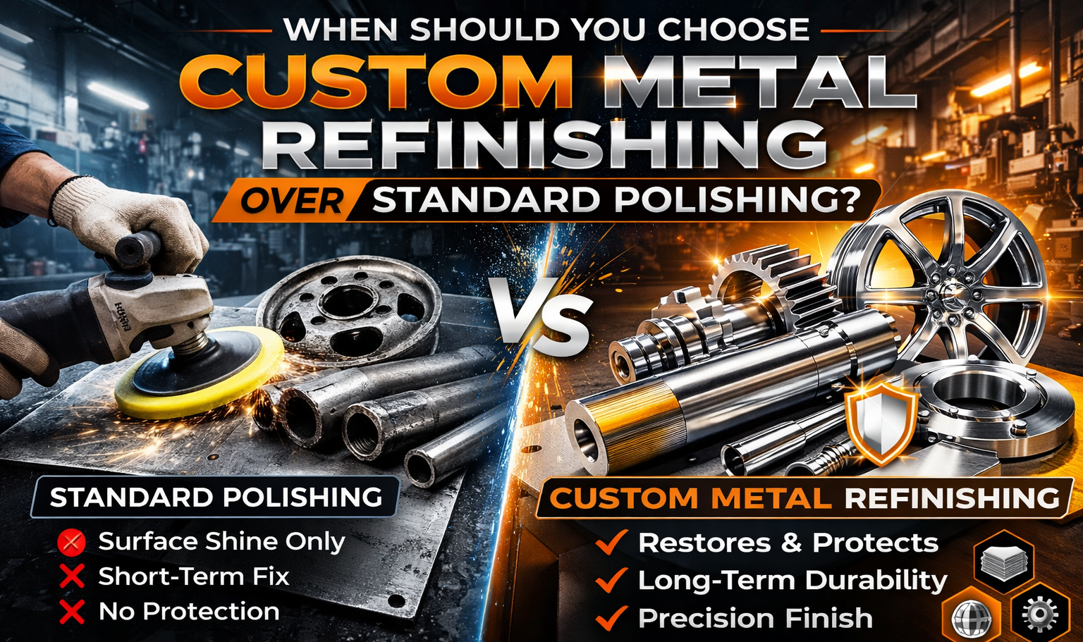 When should you choose custom metal refinishing over standard polishing